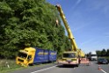 LKW in Boeschung A 3 Rich Frankfurt Hoehe Roesrath Lohmar P056